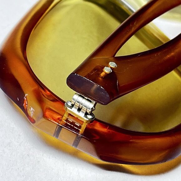 Iconic Vintage 70s Ted Lapidus France Brown & Gold Oversized Women's Sunglasses - Picture 8 of 12